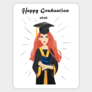 Graduation personalized gift Poster - She believed she could so she did - Invitation Daughter High school College Print Girl Class of 2020 Sticker